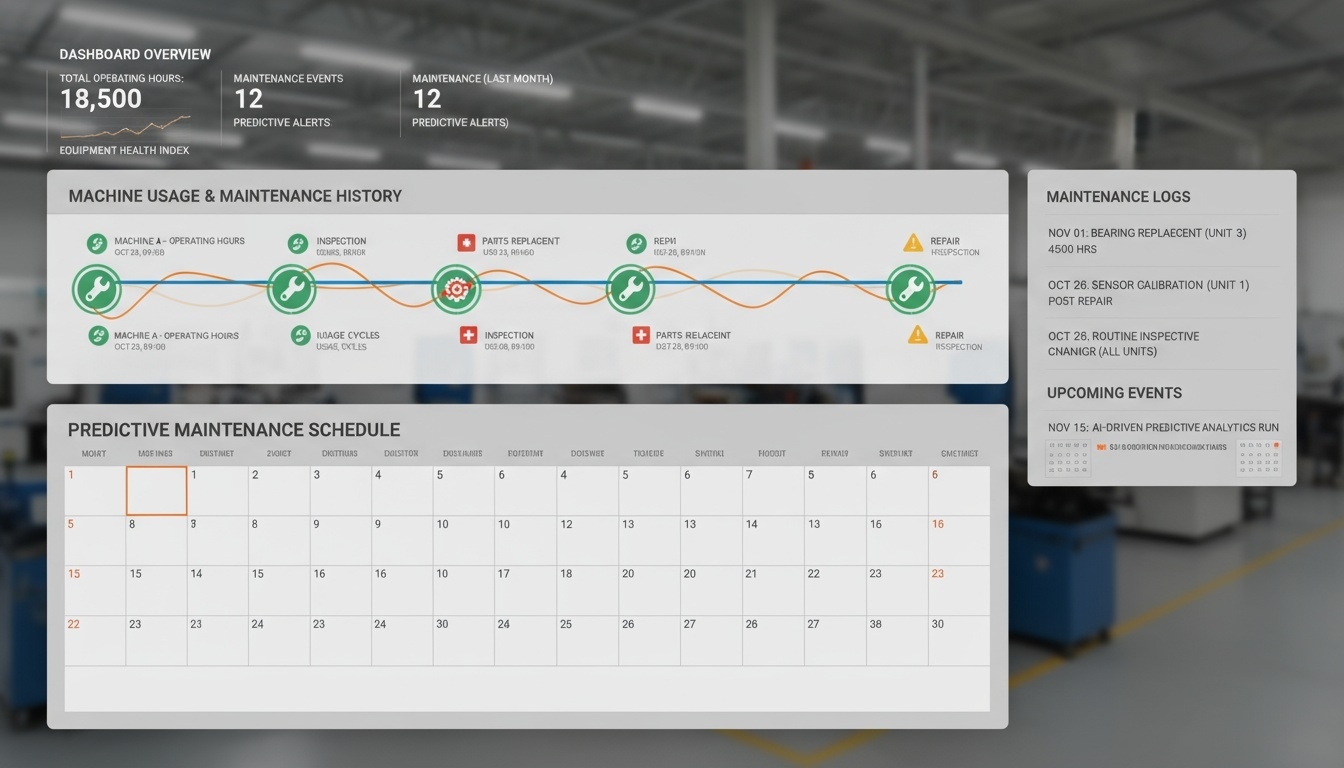 Machine Usage History and Maintenance Logs